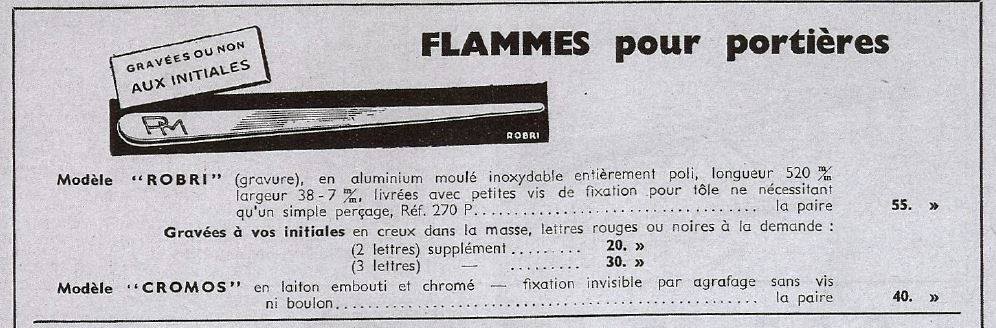 Flammes pour portière TAV