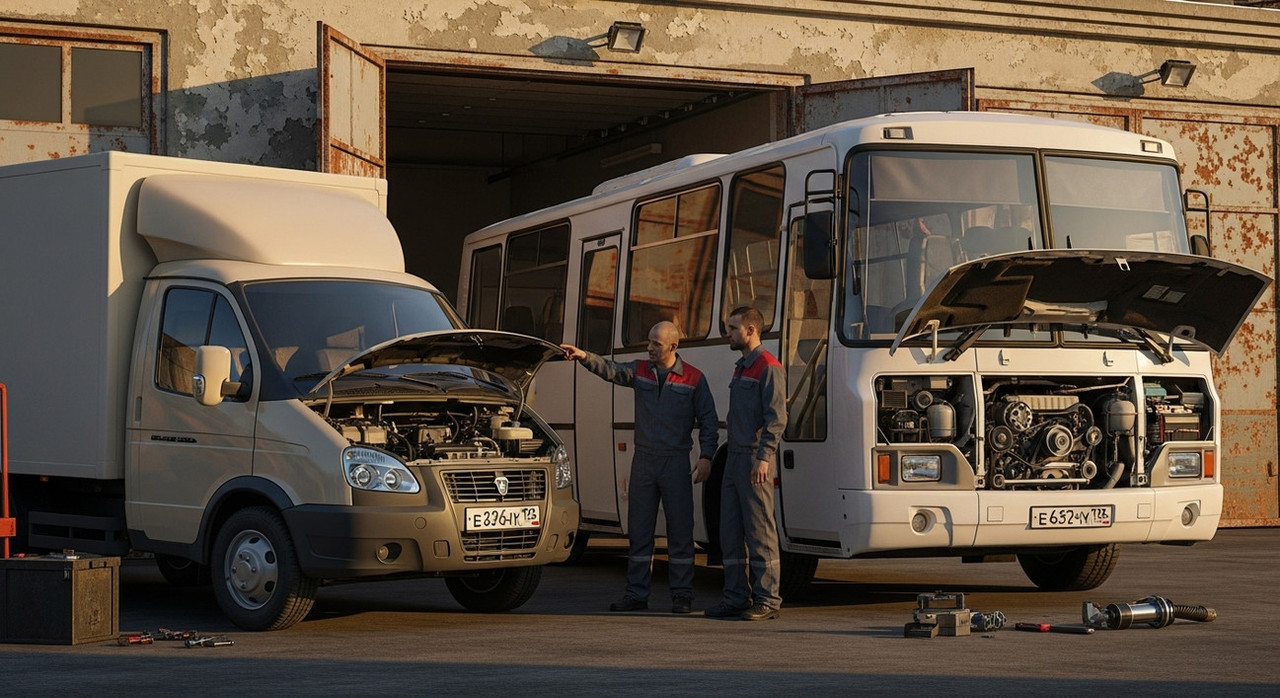 Грузовик и автобус с двигателями Cummins в России