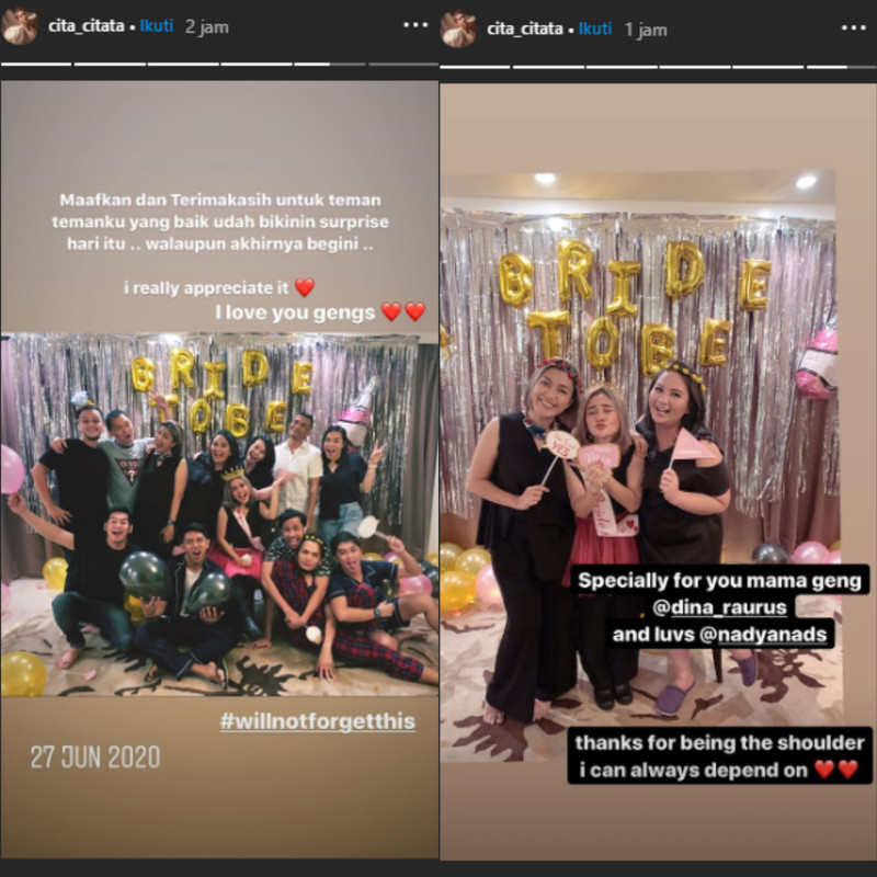 Cita Citata kenang momen bridal shower