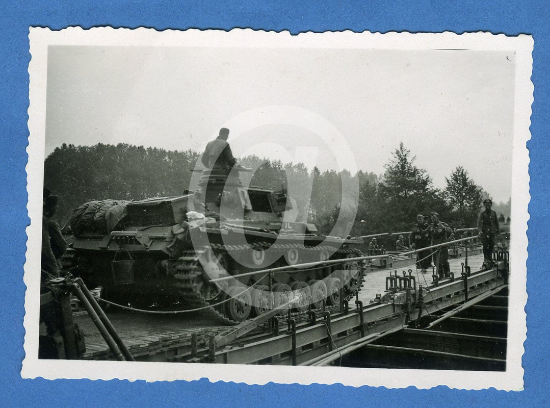 Foto - 10e Panzer Div Pontonbrücke - Frankreich 