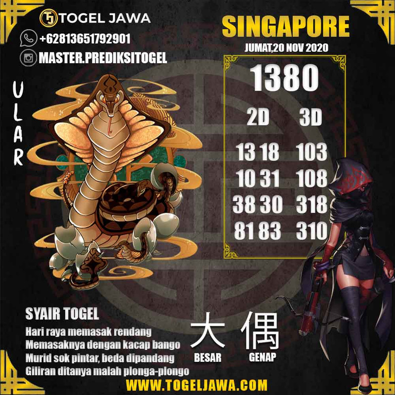 Prediksi Singapore Tanggal 2020-11-20