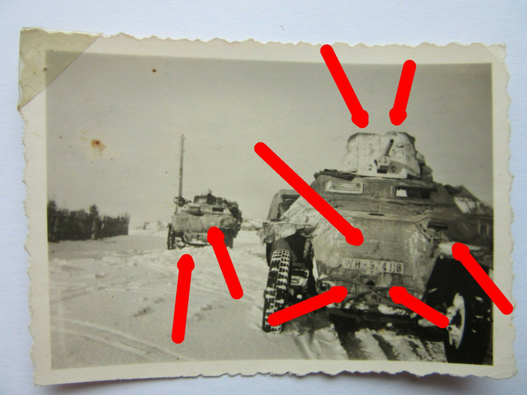 Foto Russland SPW Schützenpanzer SDKFZ 251-10 Panzer 3,7cm Pak Winter Camo