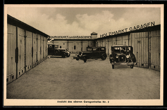 AK Berlin Automobile vor den Holzmarkt Garagen Holzmarktstrasse 68 gegenueber Bahnhof Jannowitzbruec