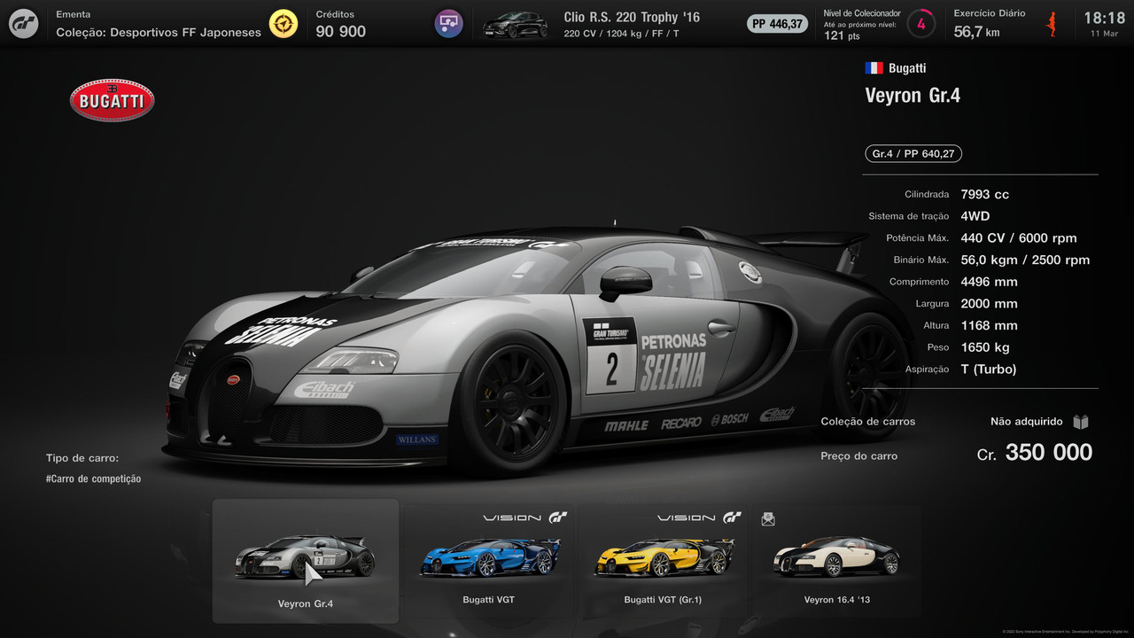 Opções de Carros Gr.4 - Gran Turismo 7 