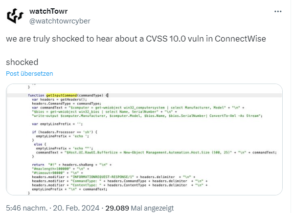 ConnectWise Screenconnect vulnerability