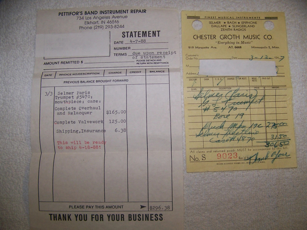Selmer Paris 1947 19B trumpet sn 5470 (17)