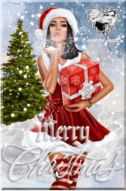 Femme-brune-joyeux-noel