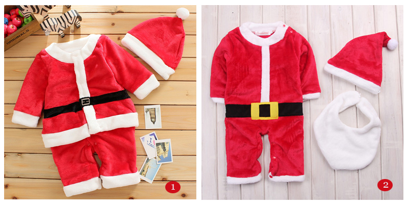 Costume Bébé Père Noël / Sapin De Noël - Vêtement Déguisement Bonhomme De Neige Pour Bébé, 95% Polyester, Tailles 6-24 Mois