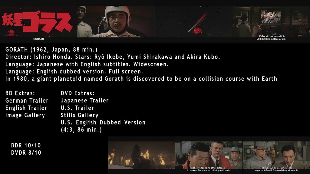 Kaiju Classics: MYSTERIOUS STAR GORATH (English subtitled) | eBay