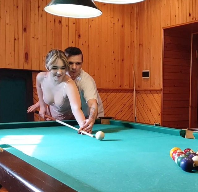 Amateur Sex In A Sauna On A Pool Table 7