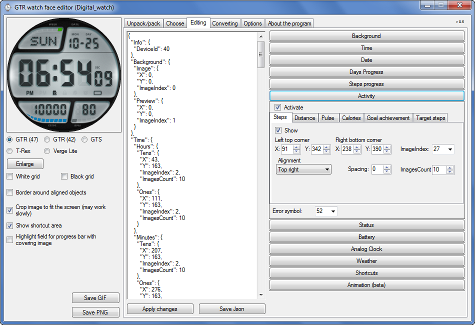 AmazFit WatchFace editor for Windows by SashaCX75 - Amazfit Watch faces