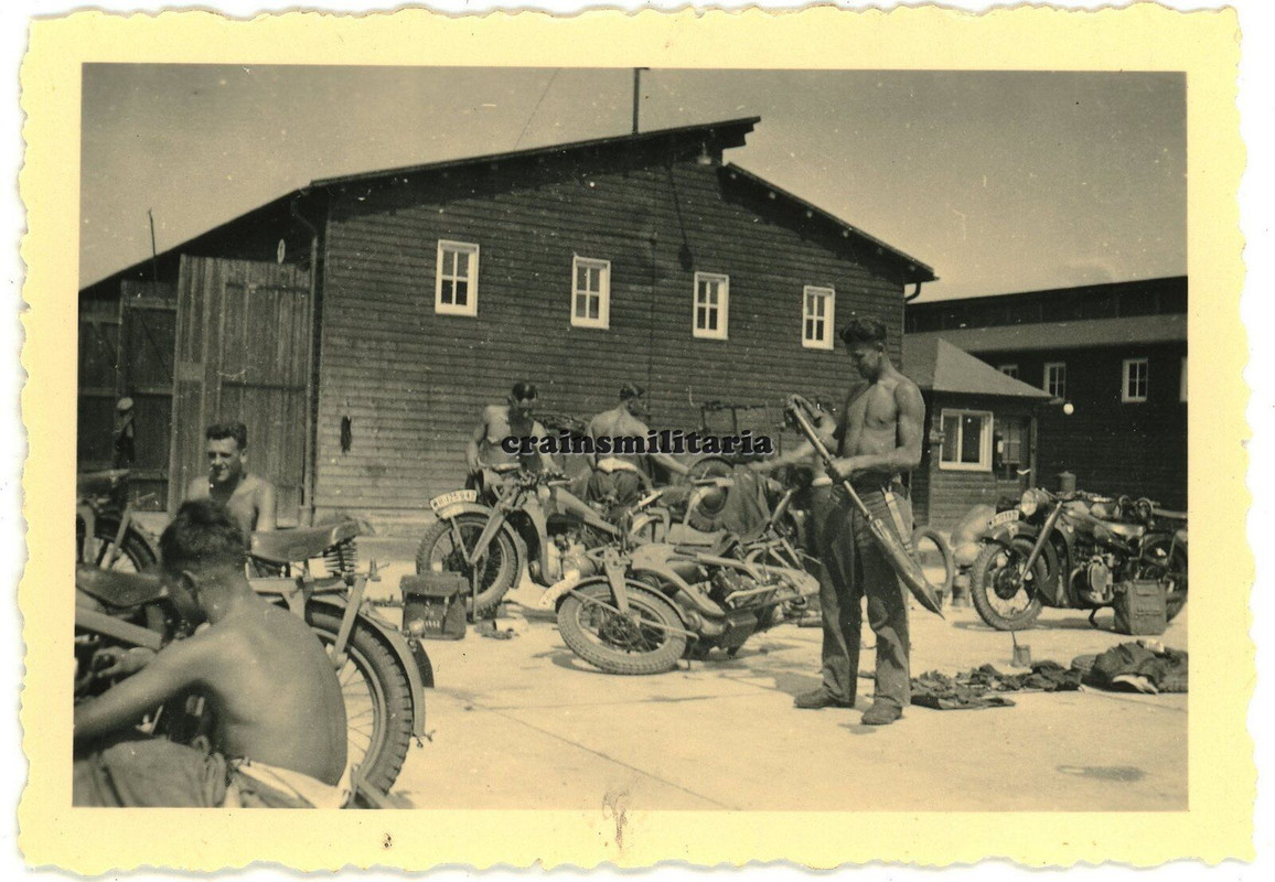 Orig. Foto Kradmelder MG-Bataillon 10 Pirmasens mit Zündapp BMW Motorrad 1938
