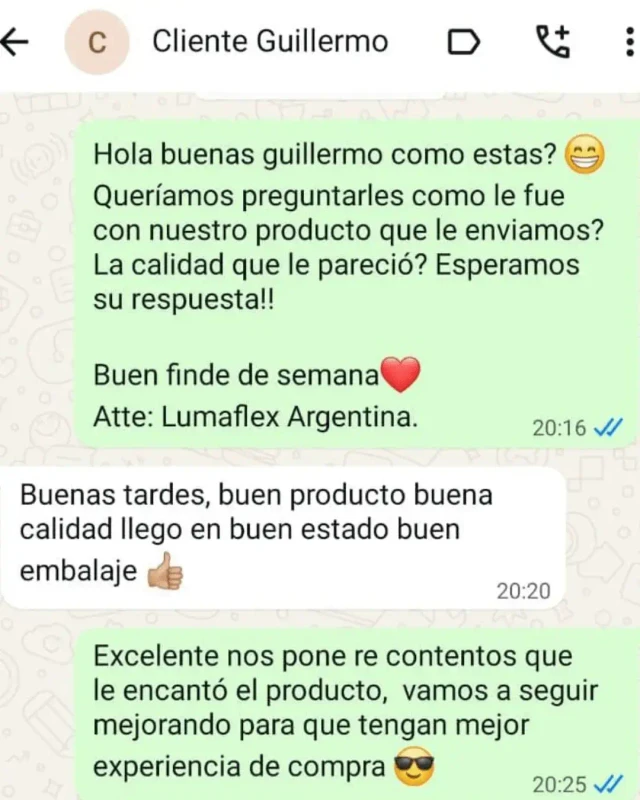 Rese&ntilde;a de cliente LumaFlex