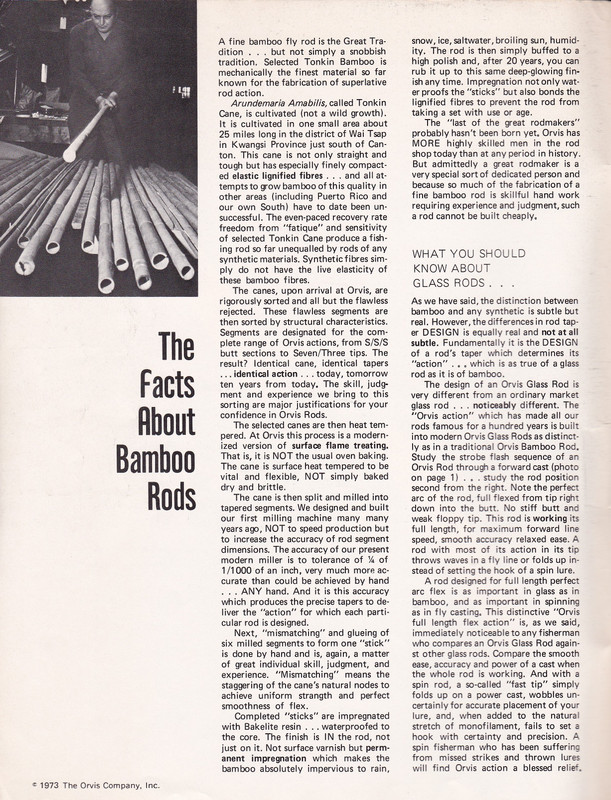 Catalog - 1973 page 0 (Facts About Bamboo Rods)