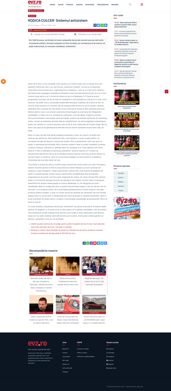 Screenshot 2026 07 05 at 14 27 44 RODICA CULCER Sistemul antisistem Evenimentul Zilei