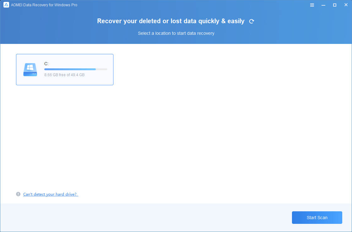 AOMEI Data Recovery for Windows Professional & Technician v2.0.0  Untitled