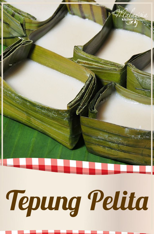 Tepung Pelita a special layered dessert made from coconut rice flour and pandan leaves malaysiak