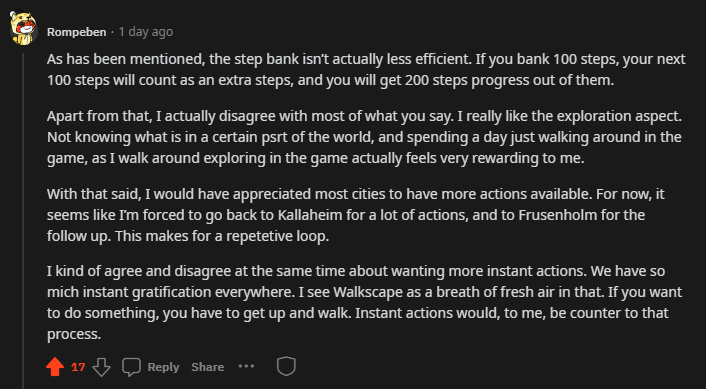 This comment in the post underlined our current design philosophy regarding the Saved Steps really well.