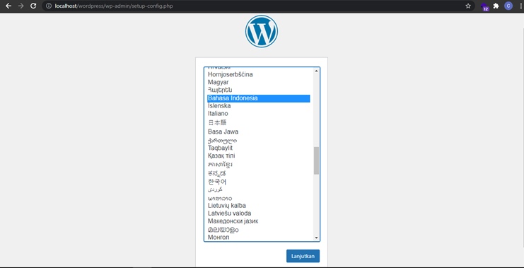 Setup wordpress di localhost