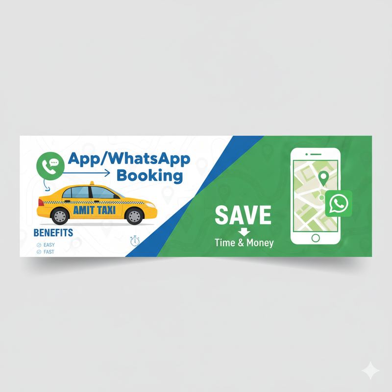 Amit Soni Taxi — WhatsApp और ऐप बुकिंग की सुविधा