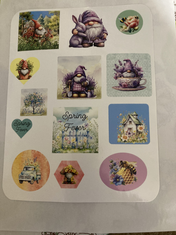 handmade spring sticker pack