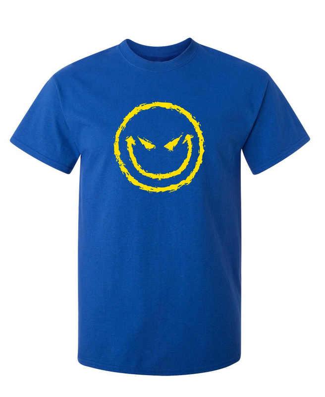 Evil Smile Face Sarcastic Humor Graphic Novelty Funny T Shirt Unisex Graphic product image view 8