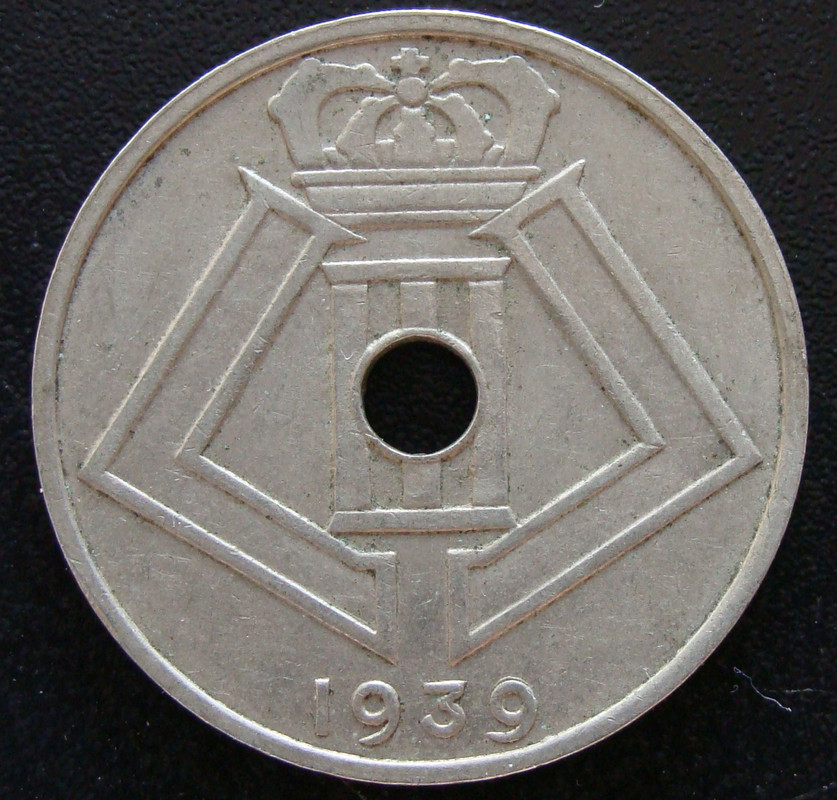 25 Céntimos Franco. Bélgica (1939) BEL-25-C-ntimos-Franco-1939-franc-s-rev