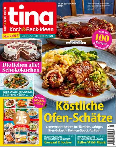 Cover: Tina Koch und Backideen Magazin No 01 Januar 2024