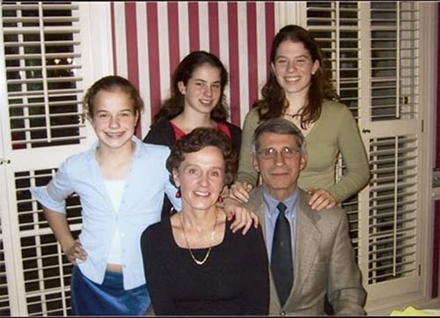Anthony Fauci with his wife and children