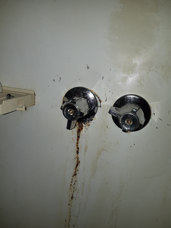 Stuck old escutcheon plate