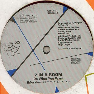 16/04/2023 - 2 In A Room – Do What You Want ( David Morales Remixes)(Vinyl, 12, 45 RPM)(SBK Records – 12SBKX 32)  1991 R-404526-1149729555