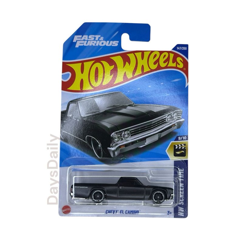 Hot Wheels 1970 Chevrolet El Camino 限定版 Hot Wheels Chevy El Camino Black Case G 2025 Fast & Furious Int