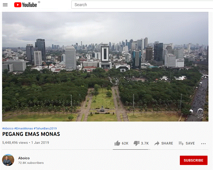 Pemandangan dari atas Monas.