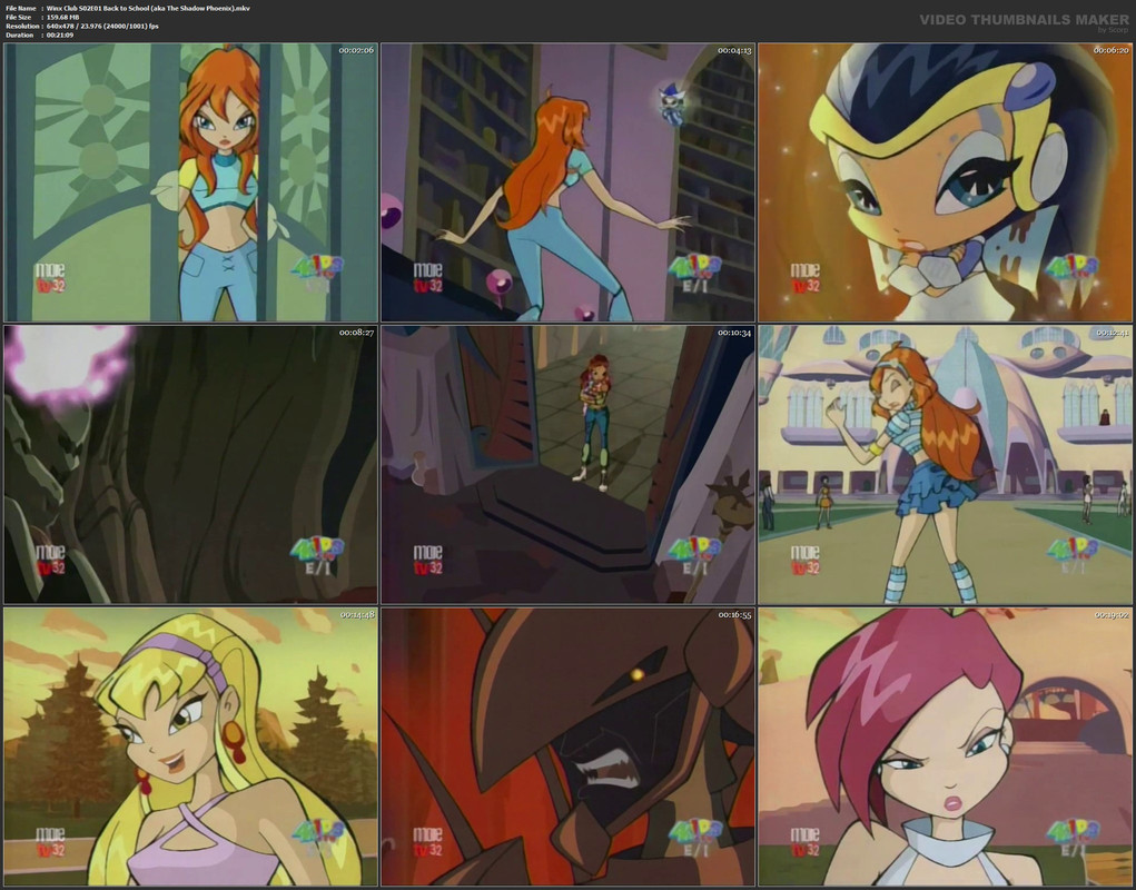 Winx Club S02E01 Back to School (aka The Shadow Phoenix).mkv