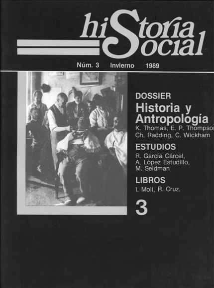 Portada - Historia social y Antropología - Edward Thompson