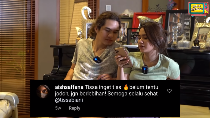 Dul Jaelani dan Tissa Biani baca komentar netizen