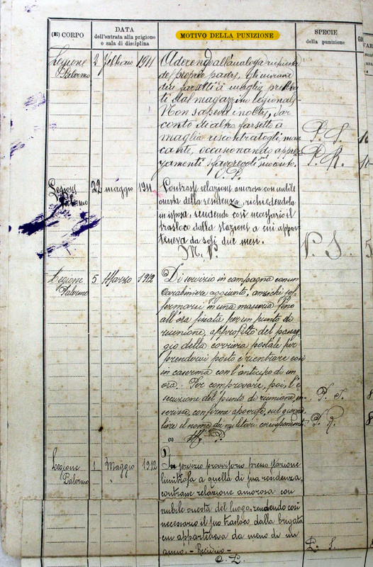 Foglio Matricolare - Giacominato, Giuseppe 1-6