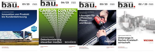 Cover: Bauelemente Bau Magazin Hefte 01 bis 04 Januar-April 2023