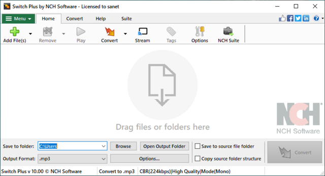 NCH Switch Audio File Converter Plus v10.00