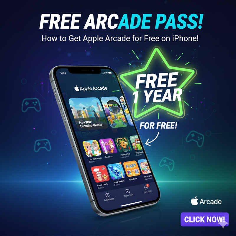 Exclusive Apple Arcade limited time gaming offer featuring unique game icons.