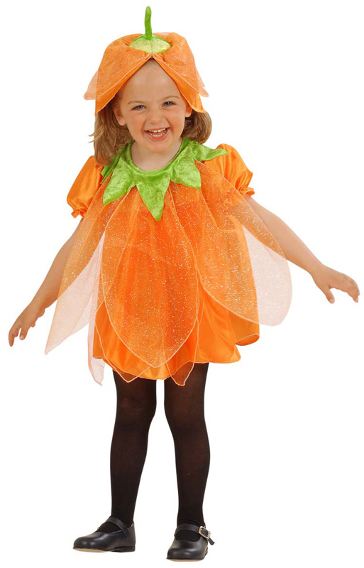 Costume bambina zucca Halloween | PartyLook