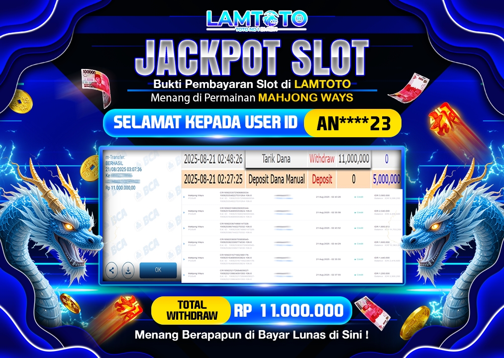BUKTI JACKPOT LUNAS LAMTOTO