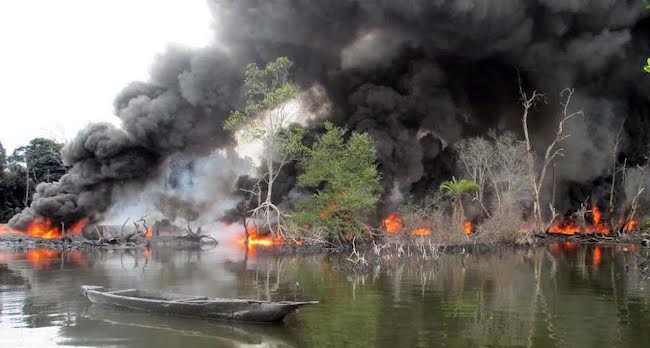 Military-reportedly-destroys-illegal-refinery-in-Rivers
