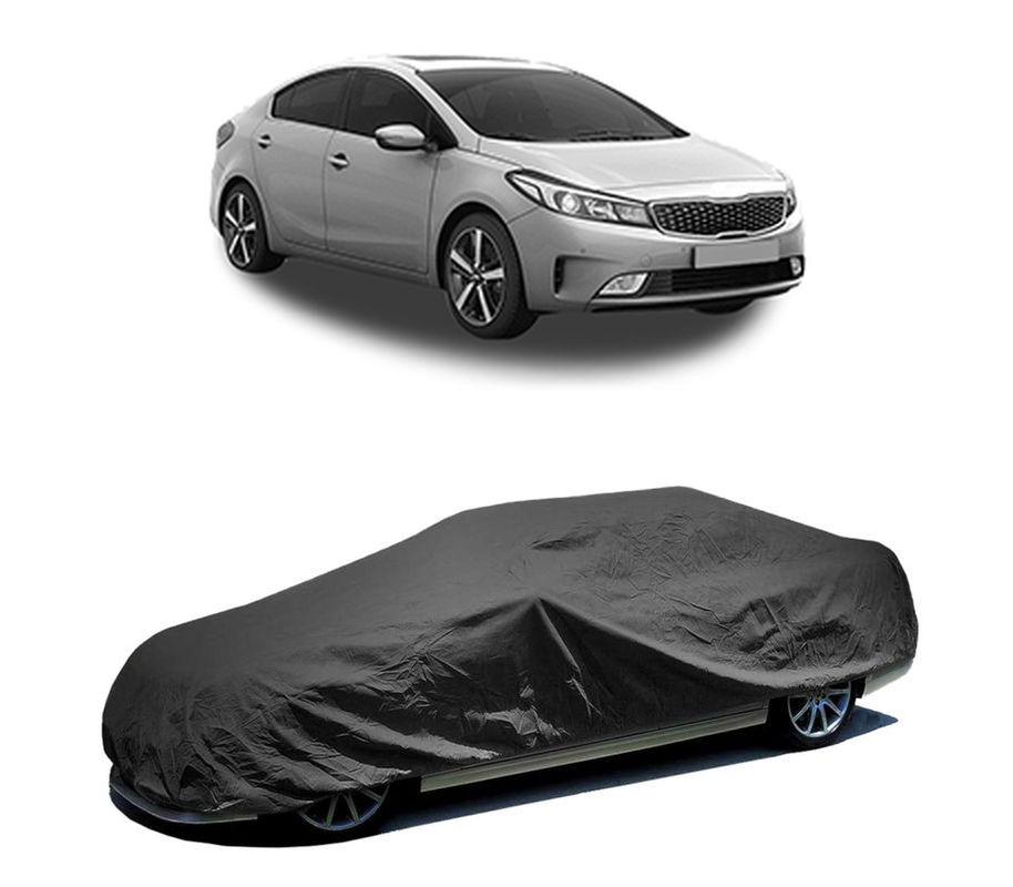Husa tip prelata auto pentru KIA CERATO IV Saloon (BD, BDM) 2018,culoare negru, material textil impermeabil, rezistanta la intemperii praf UV, CARPASSION Husa Protectie
