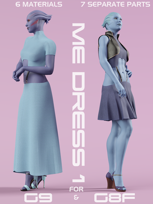 ME Dress 1 for Genesis 8/8.1 Female and Genesis 9
