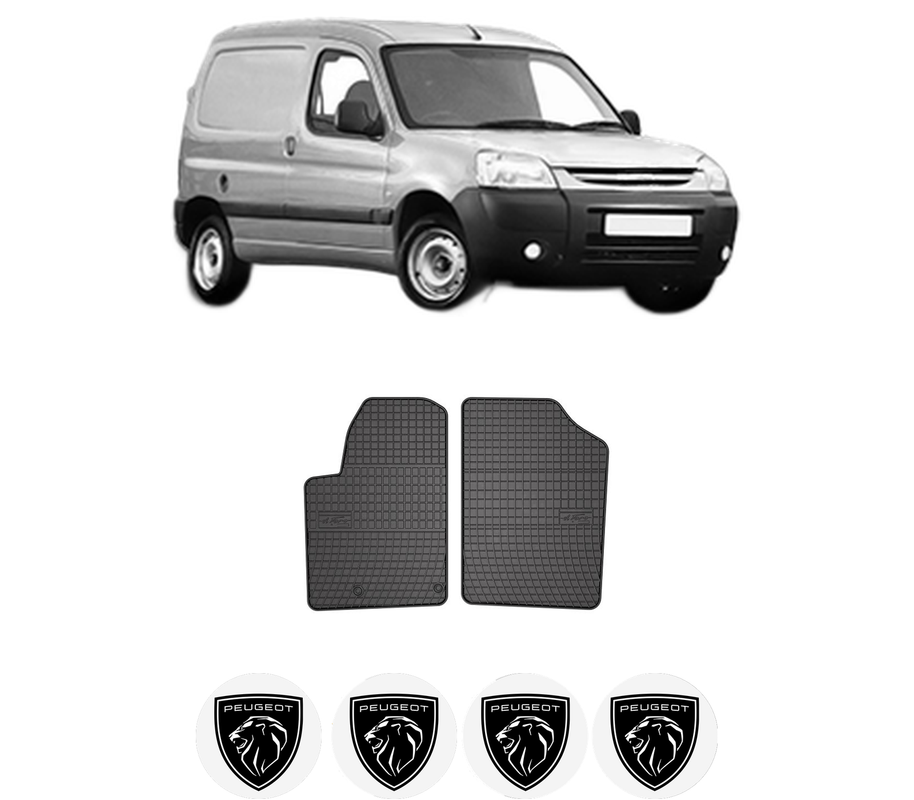 Set covorase presuri PEUGEOT PARTNER Box Body/MPV din 2008-2016, auto, din cauciuc thermoplastic, 4 Stickere auto cu PEUGEOT