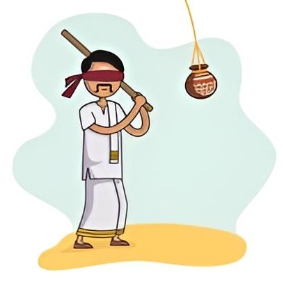 Elephant face for eye placing competition