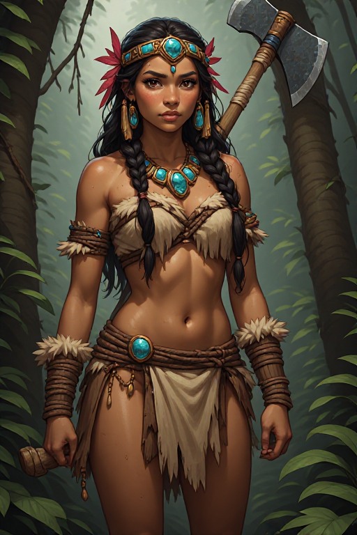 naked-polynesian-girl-warrior-(38)