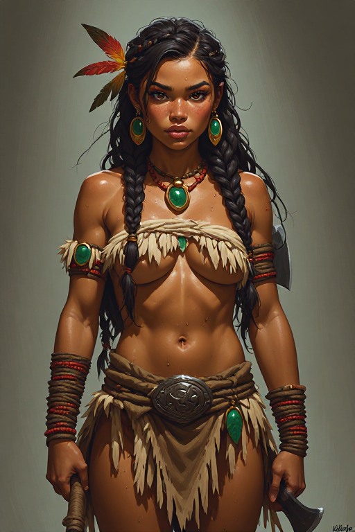 naked-polynesian-girl-warrior-(39)
