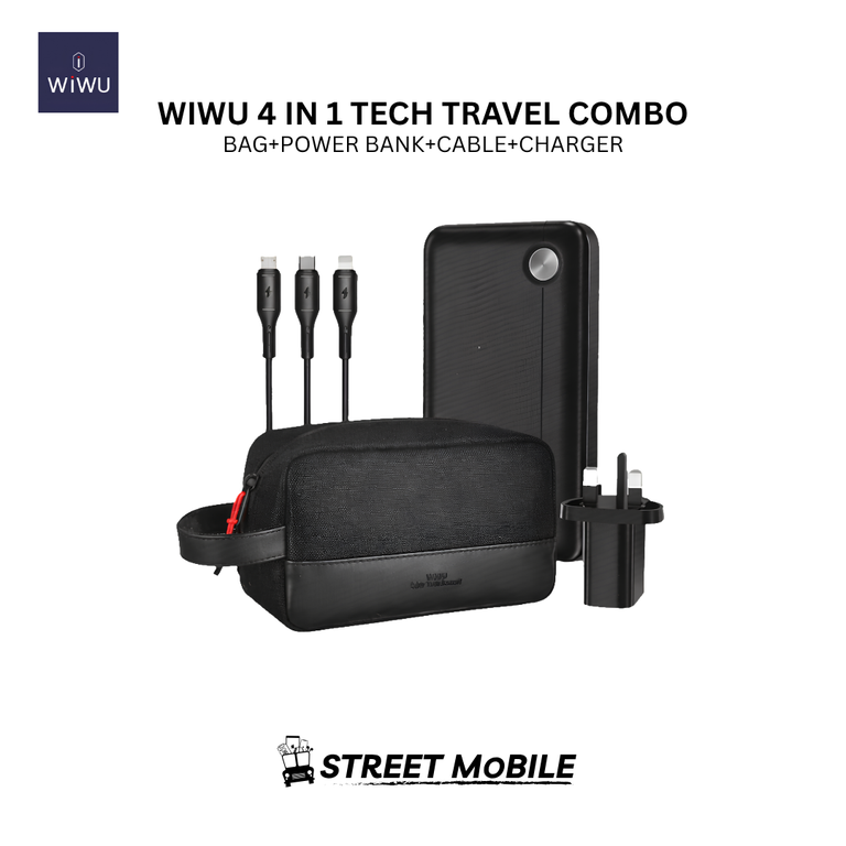 WIWU 4 IN 1 TECH TRAVEL COMBO BAG